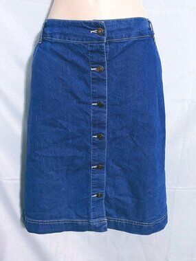 Basic Editions Cute Button Denim Skirt Size XXL